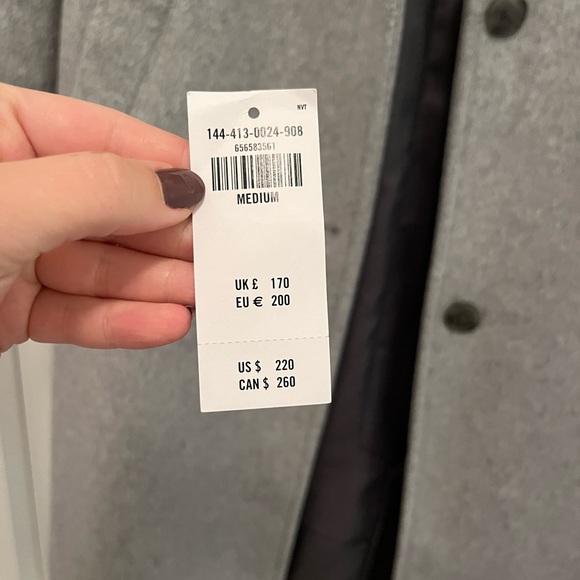 Wool blend Abercrombie and Fitch Dad coat - Picture 2 of 5